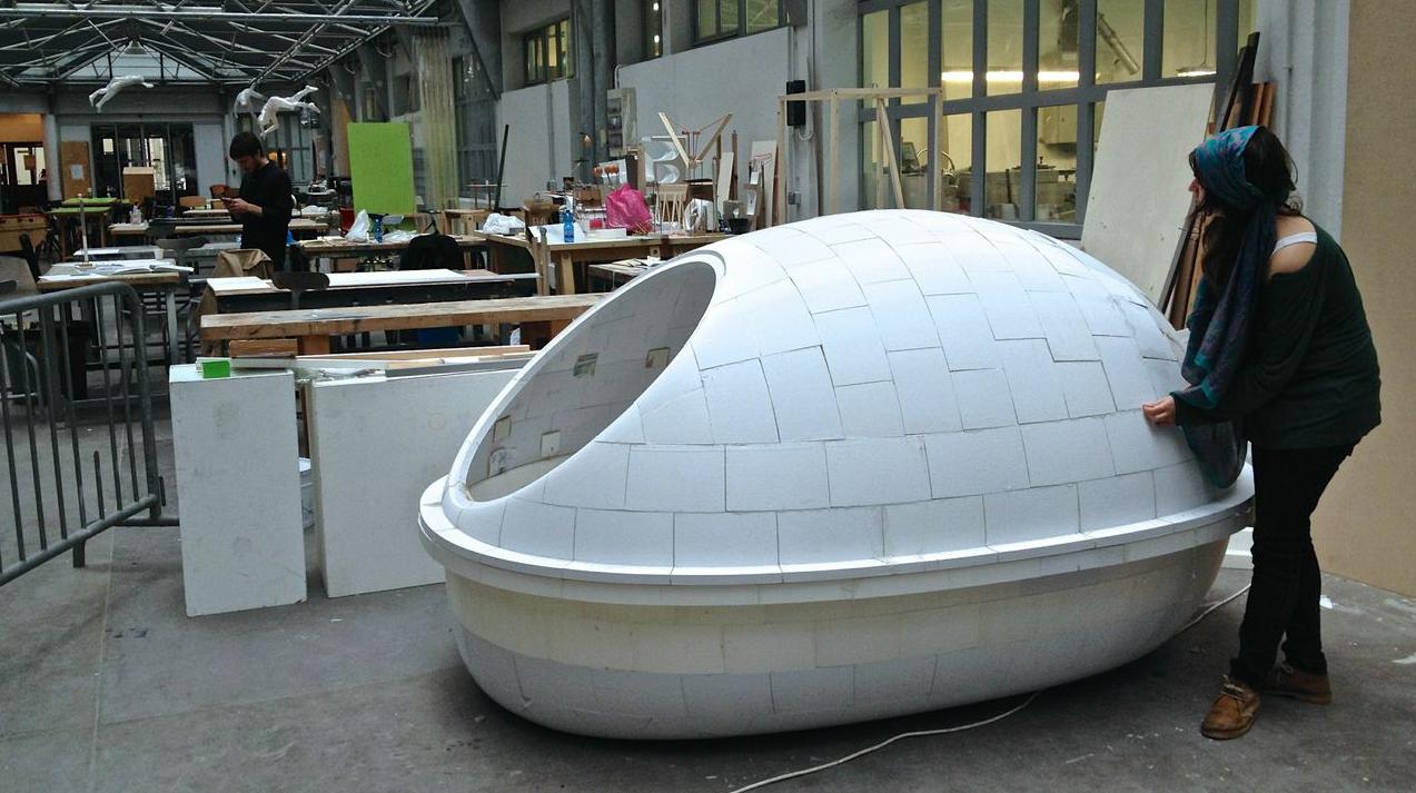 運用3D列印打造水上冥想小繭屋